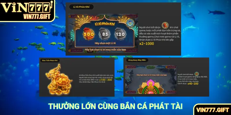 Bắn cá phát tài có tỷ lệ đổi thưởng cao